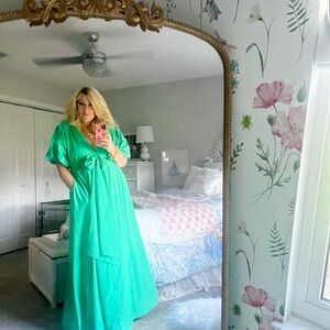 Elegant Green Maxi Dress with Bow from SHOP the MINT boutique
